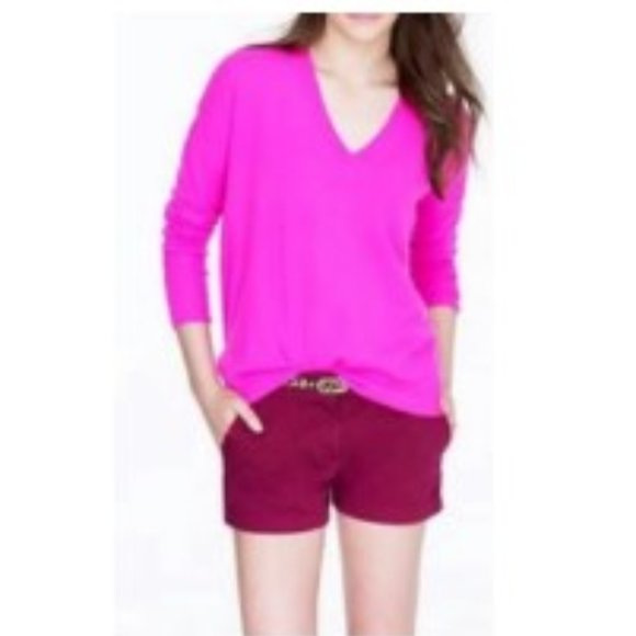 J.Crew 00 28 Chino Cotton Shorts in Burgandy - Picture 1 of 8